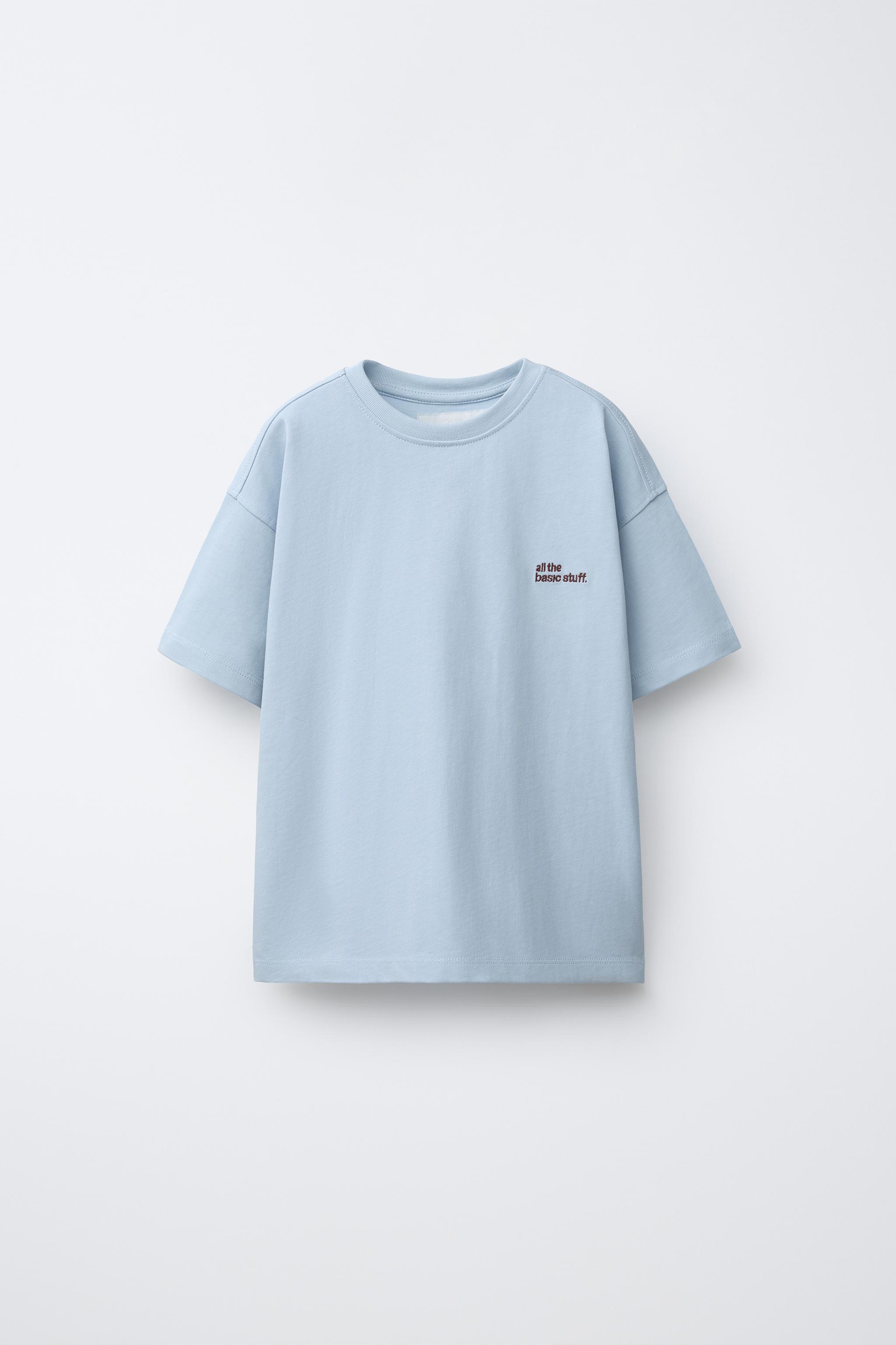 T-SHIRT LOURD À INSCRIPTION BRODÉE